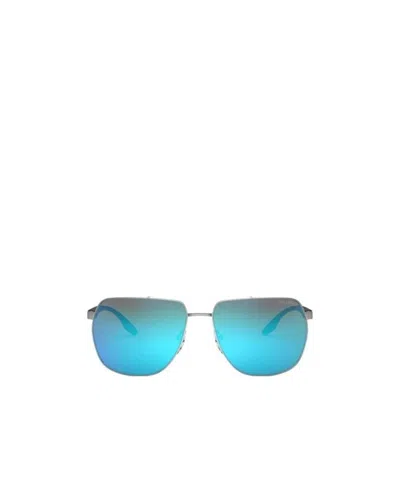 Prada Logo Sunglasses In Green