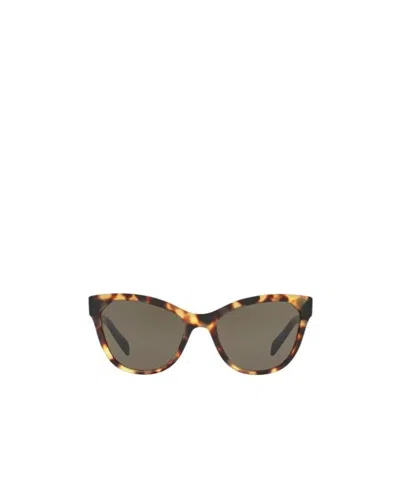 Prada Logo Sunglasses In Green