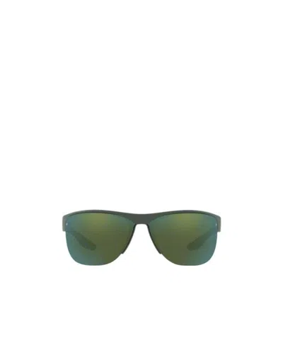 Prada Logo Sunglasses In Green