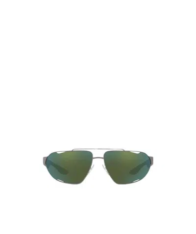 Prada Logo Sunglasses In Green