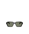 Prada 54mm Polarized Square Sunglasses In Green