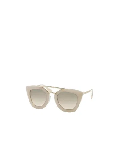 Prada Logo Sunglasses In Nude
