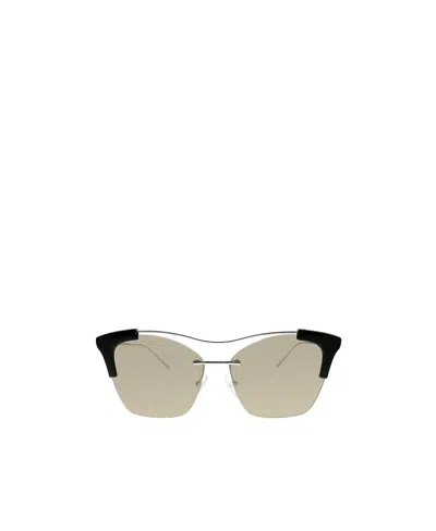 Prada Logo Sunglasses In Nude | ModeSens