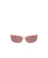 Prada Logo Propionate & Plastic Wrap Sunglasses In Nude