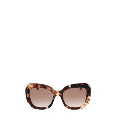 Prada Logo Sunglasses In Nude | ModeSens