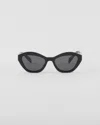 Prada Dark Grey Butterfly Ladies Sunglasses Pr A02sf 16k08z 55 In Slate Gray Lenses
