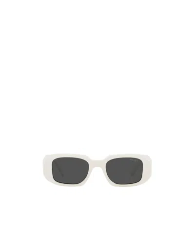 Prada Dark Grey Rectangular Ladies Sunglasses Pr 17ws 1425s0 49 In White