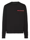 Prada Recycled Double Technical Jersey Sweatshirt In Black