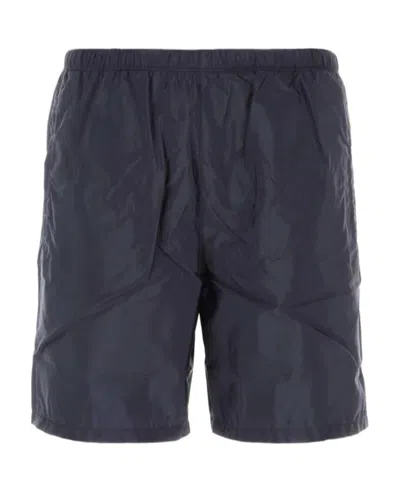 Prada Logo Swimming Trunks In Blue