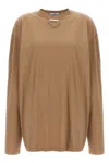 Prada Plain Knitted T-shirt In Brown