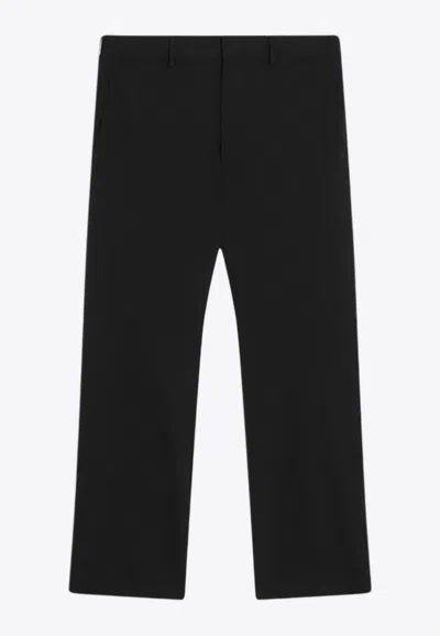 Prada Logo Tailored Pants In Black
