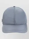Prada Logo Tech Fabric Baseball Hat Curved Brim In Blue