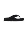 Prada Black Sandals With Wide Strap And Durable Sole In Black