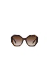 Prada Womens Pr 19zs Tortoiseshell-pattern Acetate Sunglasses Brown In Multicolor
