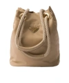 Prada Small Mariner Re-nylon Bucket Bag In Camel Brown