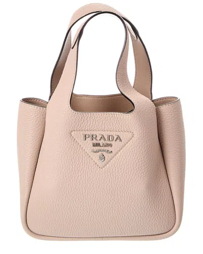 Prada Logo Tote In Pink