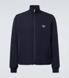 Prada Logo Track Jacket In Blue