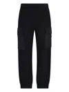 Prada Straight Trousers With Back And Cargo Pockets In Black  