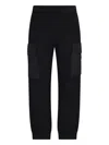 Prada Straight Trousers With Back And Cargo Pockets In Black