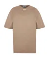 Prada T-shirt With Round Neck And Short Sleeves In Brown