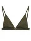 Prada Rib Knitted Bikini Top In Grün