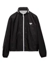 Prada Triangle-logo Jacket In Black