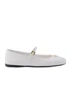 Prada Ballerinas Aus Aus Naplak-lackleder In White