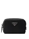 Prada Womens Black Re-nylon Recycled-polyamide Pouch