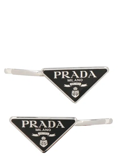 Prada Logo Two Hairpin Set