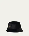 Prada Enamel Triangle-logo Bucket Hat In F0378 Confetto