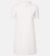 Prada Logo Virgin Wool Minidress In White