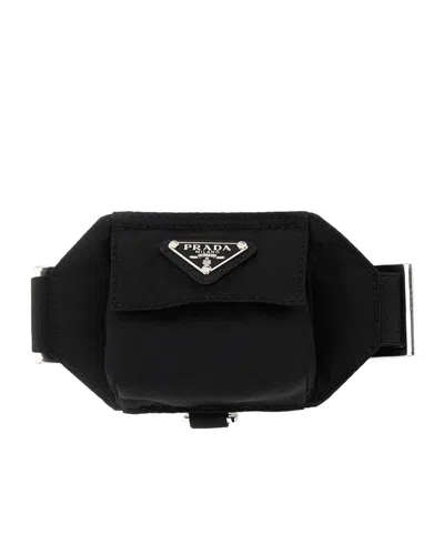 Prada Logo Wallet In Black