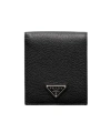 Prada Mens Black Re-nylon Recycled-nylon And Leather Wallet In Black