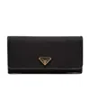 Prada Logo Wallet In Black