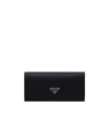 Prada Logo Wallet In Black