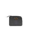 Prada Coin Purse With Logo In Black