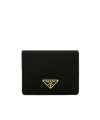 Prada Logo Wallet In Black