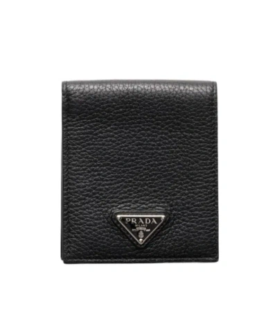 PRADA PRADA LOGO PLAQUE BIFOLD WALLET