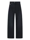 Prada High-rise Wide Leg Denim Jeans In Black  