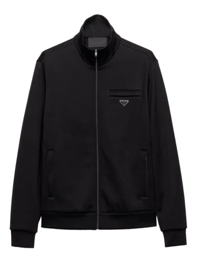 Prada Technical Cotton Blouson Jacket In Animal Print