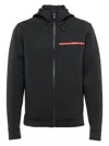 Prada Long-sleeved Zipper Casual Jacket In Black