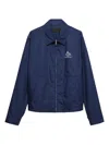 Prada Logoed Jacket In Blue