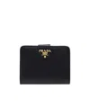 Prada Saffiano Leather Bi-fold Wallet In Black