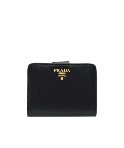 PRADA PRADA LOGO PLAQUE SMALL WALLET