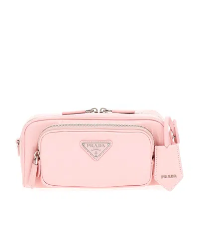 バッグ・カバンその他 PRADA Logo antique nappa crossbody bag Pink Prada Logo Antique Nappa Crossbody Bag Crossbody Bags Pink