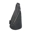 Prada Logo Zipper Satchel In Black