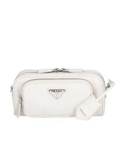PRADA LOGO ZIPPER SHOULDER BAG