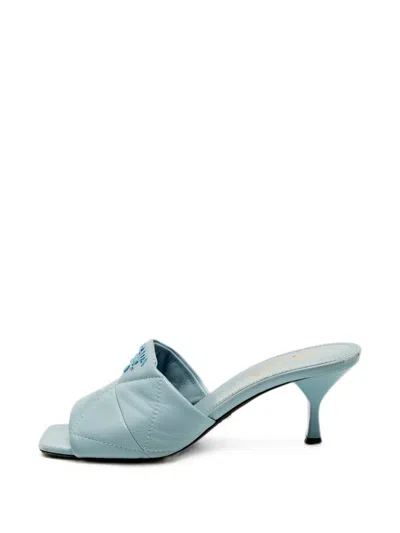 Pre-owned Prada Logo-appliqué Sandals In Blue