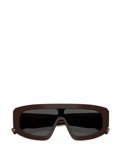 Prada Logo-detail Sunglasses In Black