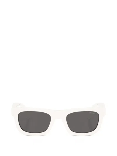 Prada Logo-detail Sunglasses In Gray